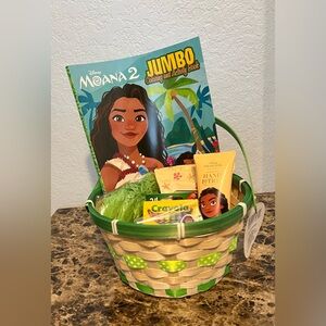 Disney Moana 2 Coloring Book Easter Gift Basket Bundle NWT
